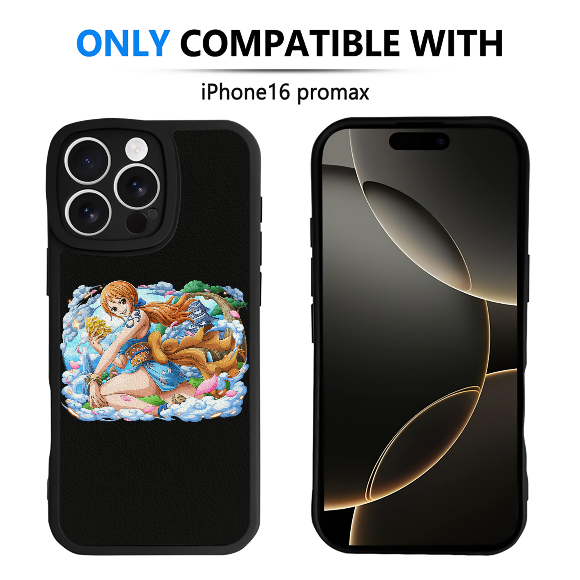 （画像用） ワンピース ナミ ONE PIECE Nami 【iPhone 16シリーズ対応】シリコンスマホケース（レザー調） 材質：シリコン